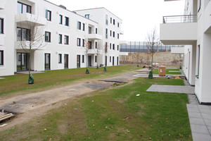 Schon fast fertig sind die Häuser der CANDIS Gärten. Erste Bewohner ziehen noch im Dezember ein.