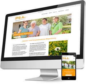 Die neue Website der Palliativ- und Hospizakademie Regensburg.